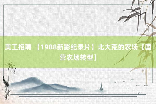 美工招聘 【1988新影纪录片】北大荒的农场【国营农场转型】